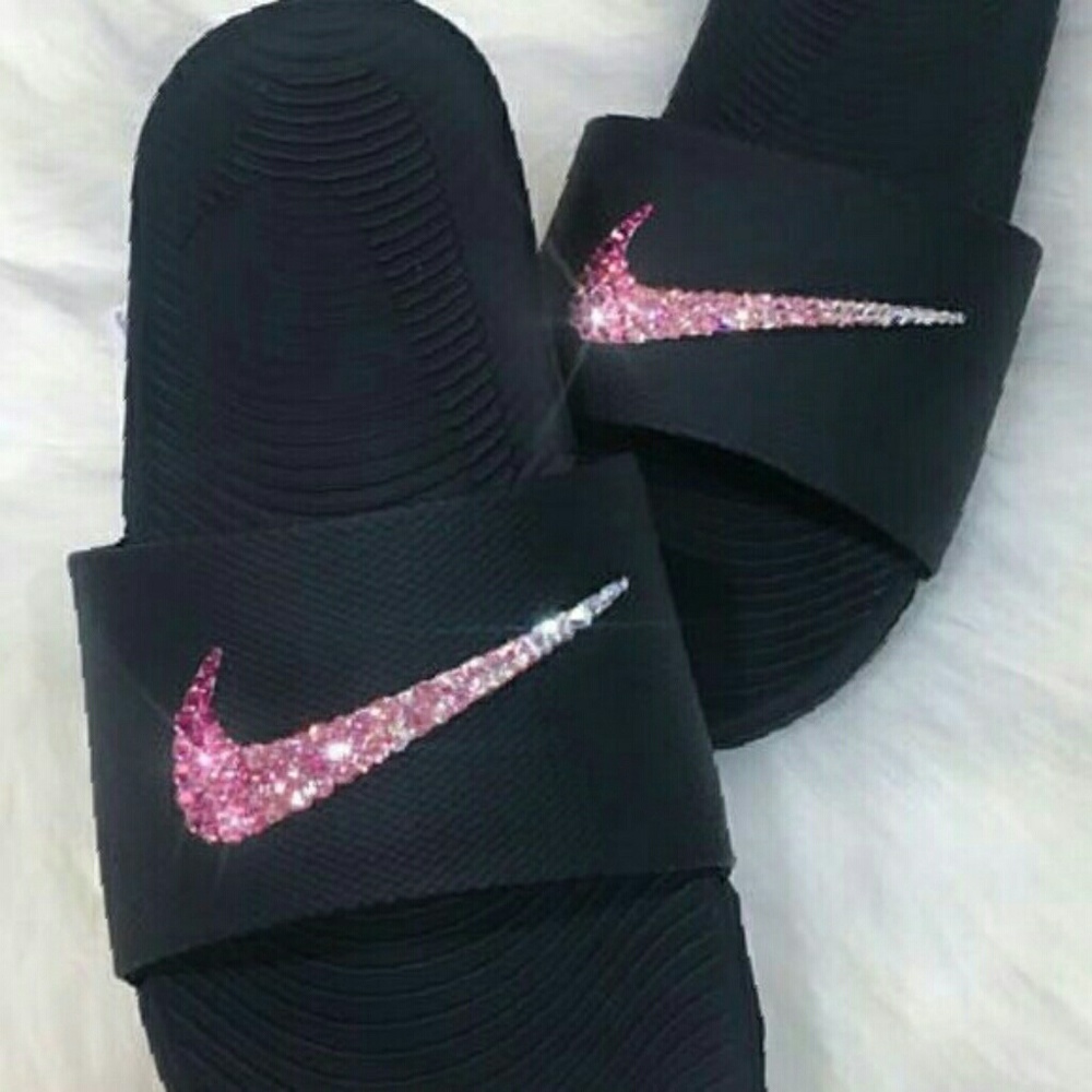 Bling Nike Kawa Slides